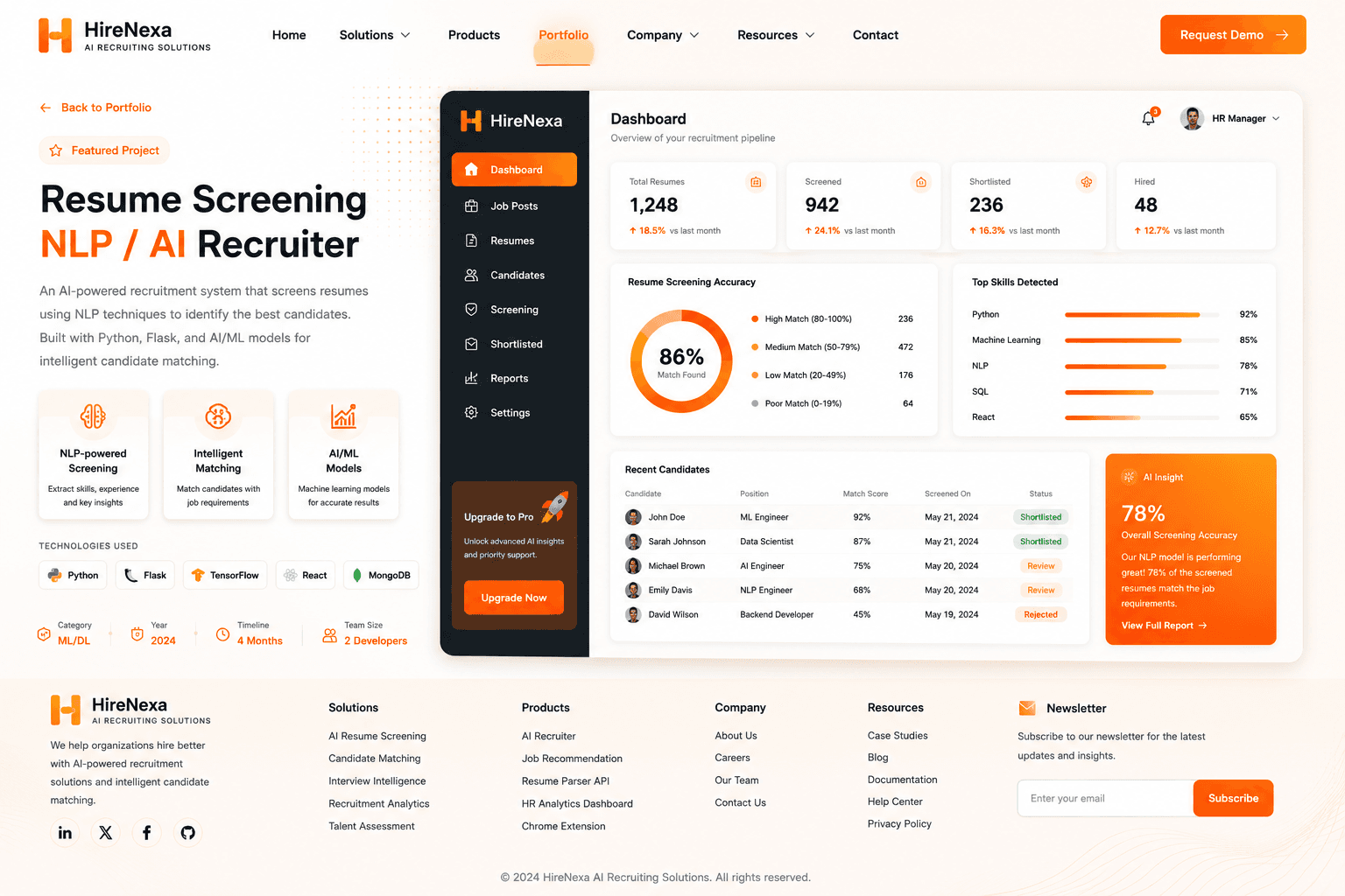 Resume Screening NLP / AI Recruiter